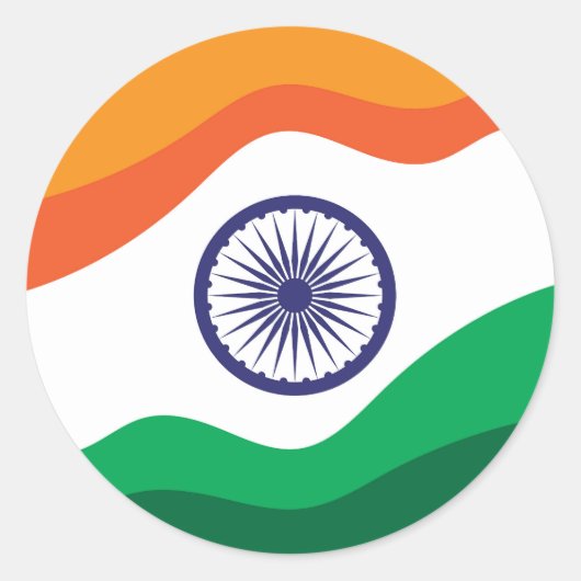 India speciale dag Trotse Indiaan Ronde Sticker (Voorkant)