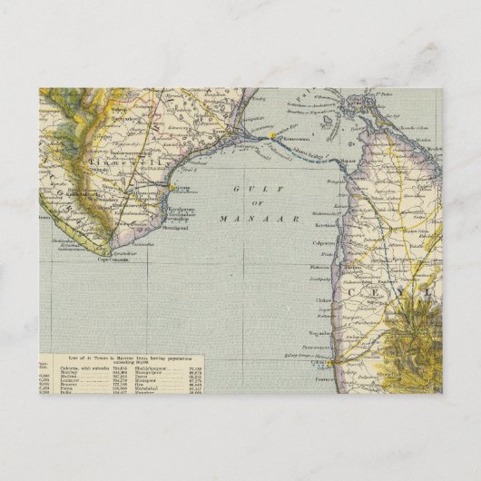 India, Sri Lanka Briefkaart (Voorkant)
