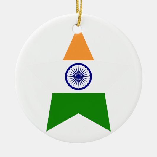 India Star Keramisch Ornament (Voorkant)