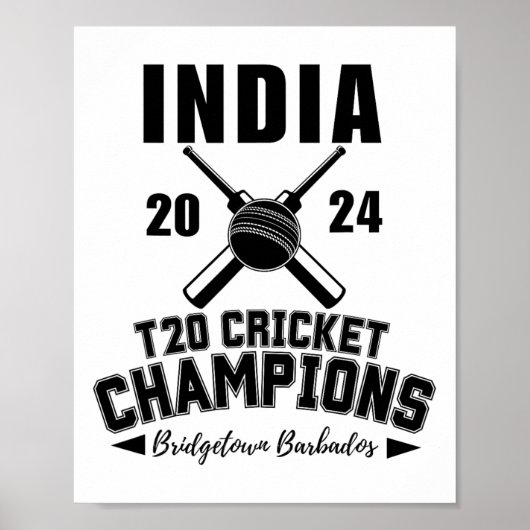 India T20 Cricket Champions  Poster (Voorkant)