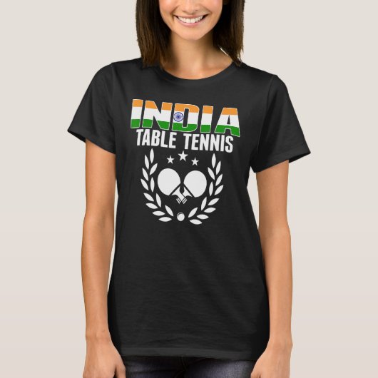 India Table Tennis Indian Ping Pong Supporter Sp T-shirt (Voorkant)