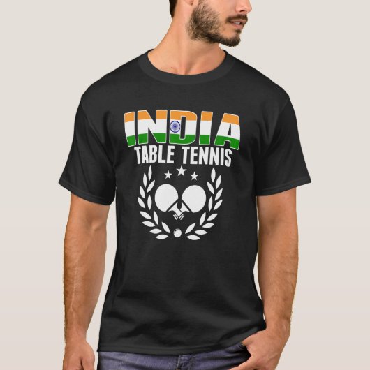 India Table Tennis Indian Ping Pong Supporter Sp T-shirt (Voorkant)