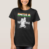 India Table Tennis Support Indian Ping Pong Team T-shirt (Voorkant)