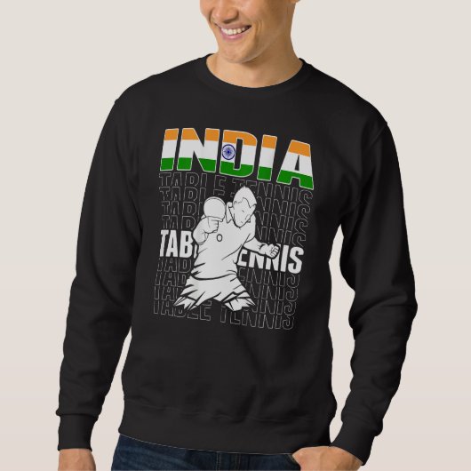 India Tafeltennis Steun Indiaas Ping Pong Team Trui (Voorkant)