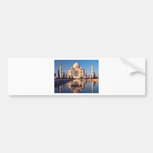India Taj-mahal angie Bumpersticker (Voorkant)