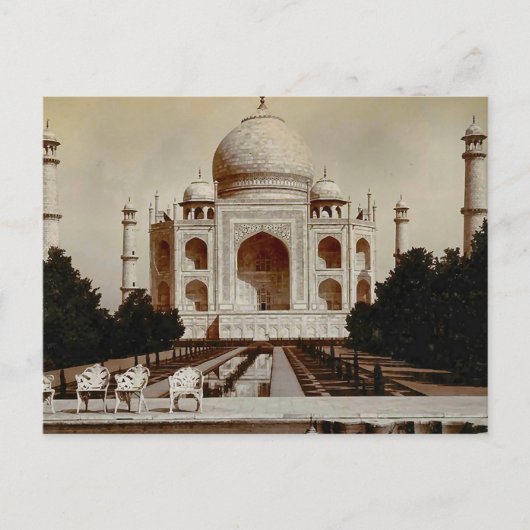  India, Taj Mahal Briefkaart (Voorkant)