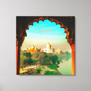 India Taj Mahal Canvas Afdruk
