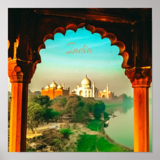 India Taj Mahal Poster (Voorkant)