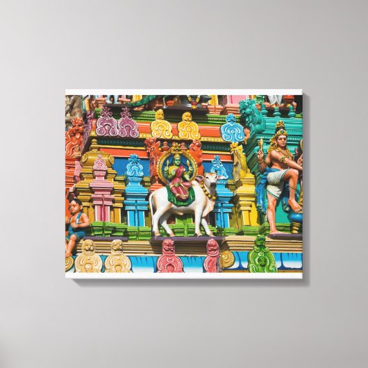 INDIA, Tamil Nadu, Chennai: Kapaleeshwarar Canvas Afdruk (Voorkant)