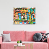 INDIA, Tamil Nadu, Chennai: Kapaleeshwarar Canvas Afdruk (Insitu (Woonkamer))