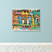 INDIA, Tamil Nadu, Chennai: Kapaleeshwarar Canvas Afdruk (Insitu (Houten vloer))