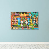 INDIA, Tamil Nadu, Chennai: Kapaleeshwarar Canvas Afdruk (Insitu (Houten vloer))