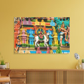 INDIA, Tamil Nadu, Chennai: Kapaleeshwarar Canvas Afdruk (Insitu (Woonkamer))