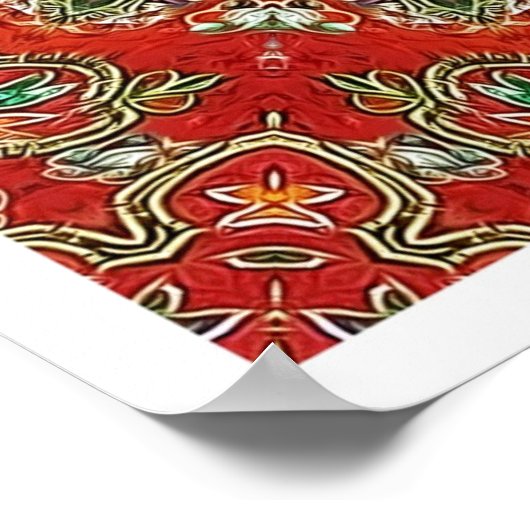 India Tegel Mandala Poster (Hoek)