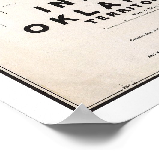 India Territory OK Map 1892 Poster (Hoek)