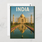 India – The Majestic Taj Mahal Briefkaart (Voorkant / Achterkant)