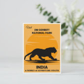 India Tijger Nationaal Park Reizen Briefkaart (Staand voorkant)