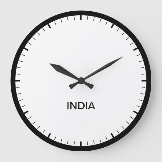 India Time Zone Newsroom Clock Grote Klok (Voorkant)