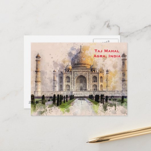 India toerisme reizen Briefkaart toevoegen (Voorkant / Achterkant in situ)