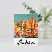 India, traditionele gebouwen in de stad Varanasi Briefkaart (Staand voorkant)