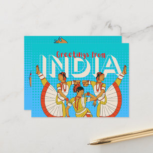 India Travel Briefkaart
