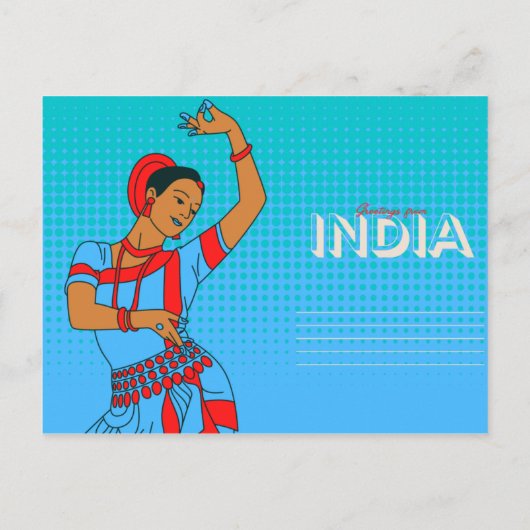 India Travel Briefkaart (Achterkant)