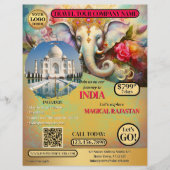 India Travel Ganesh Kleurrijke Sjabloon Flyer (Voorkant)