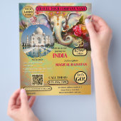 India Travel Ganesh Kleurrijke Sjabloon Flyer (Hand)