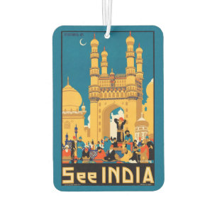 India Travel Poster air freshner Luchtverfrisser