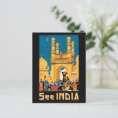 India Travel Poster briefkaart (Staand voorkant)