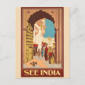 India Travel Poster briefkaart (Voorkant)