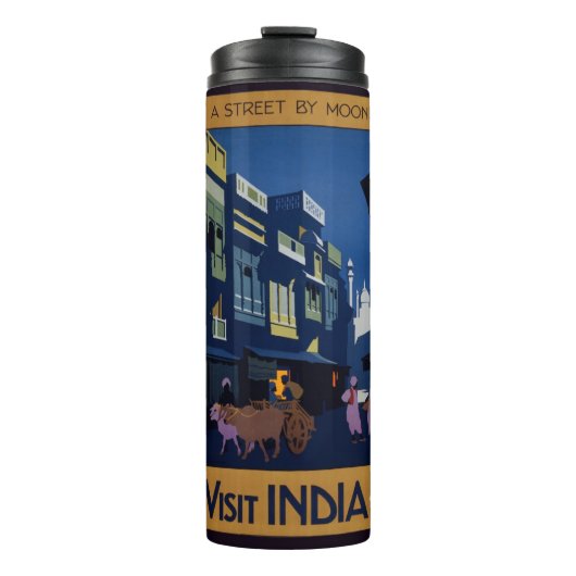  India Travel Poster collage aangepaste tumbler Thermosbeker (Voorkant)