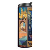 India Travel Poster collage aangepaste tumbler Thermosbeker (Gedraaid links)