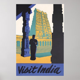 India Travel Poster Indian Art Hindu Print 