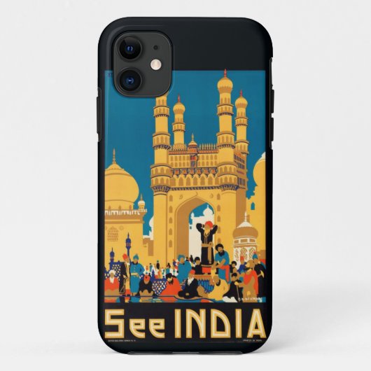 India Travel Poster iPhone case (Achterkant)