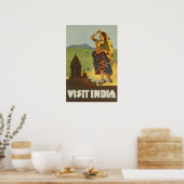 India Travel Poster Print Indian Art (Keuken)