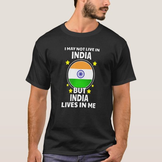 India Trots Vlagdag Hindi Land Ashok Chakra Hi T-shirt (Voorkant)