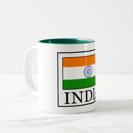 India Tweekleurige Koffiemok (Voorkant links)