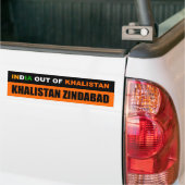 India uit Khalistan Bumpersticker (Op Truck)