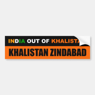 India uit Khalistan Bumpersticker
