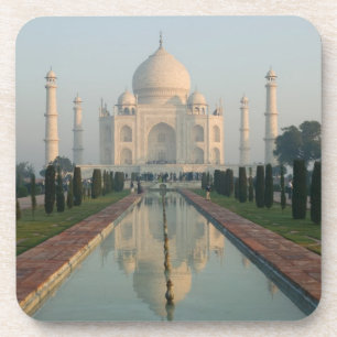 INDIA, Uttar Pradesh, Agra: Taj Mahal, ochtend Onderzetter