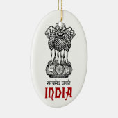 INDIA - verzegeling/embleem/blazon/wapen Keramisch Ornament (Rechts)