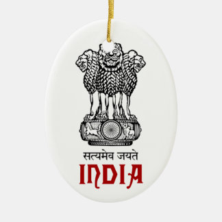 INDIA - verzegeling/embleem/blazon/wapen Keramisch Ornament