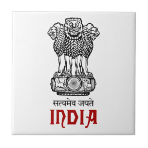 INDIA - verzegeling/embleem/blazon/wapen Tegeltje
