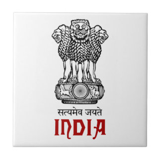 INDIA - verzegeling/embleem/blazon/wapen Tegeltje