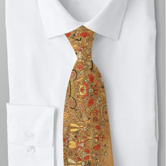 India Victoriaans Patroon Gold mensen Stropdas