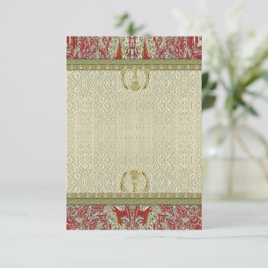 India viering Hindoe bruiloft uitnodiging (Staand voorkant)