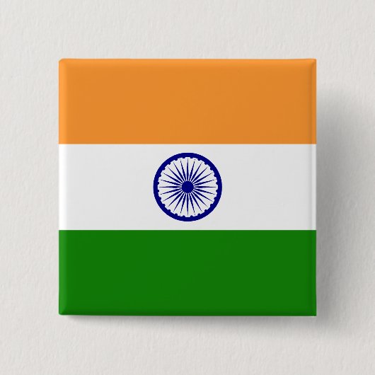 India Vierkante Button 5,1 Cm (Voorkant)