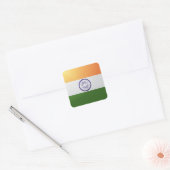 India vierkante glossy vlag sticker (Envelop)
