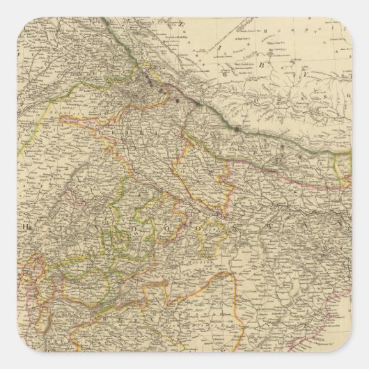 India Vierkante Sticker (Voorkant)